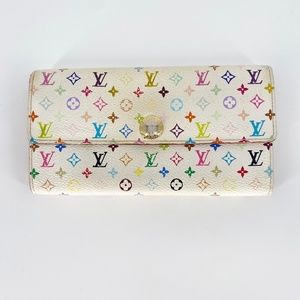 Louis Vuitton Takashi Murakami Multicolor Monogram Sarah Long Wallet